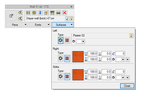 ArCADIA BIM 3d cad software. Modification of ArCADia SYSTEM Elements from the Editing Window Option Modification of ArCADia SYSTEM Elements from the Editing Window Option